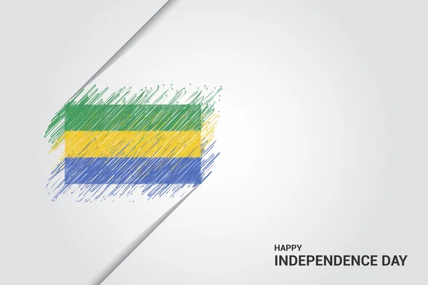 Affiche du jour de l'indépendance du Gabon — Image vectorielle