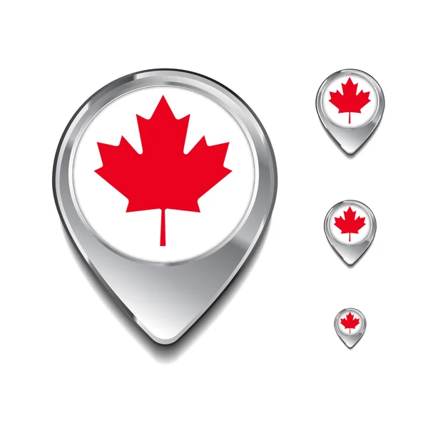 Булавки с флагом Канады — стоковый вектор