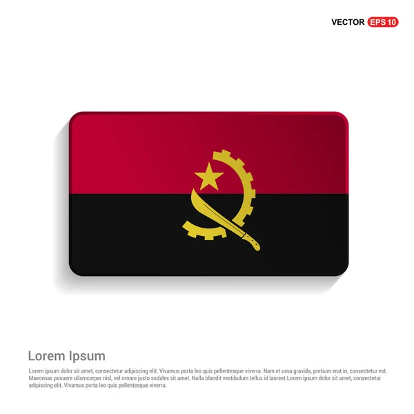 Angolas flagga knappen — Stock vektor