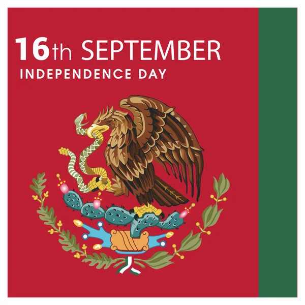 Tarjeta del día de la independencia de México — Vector de stock