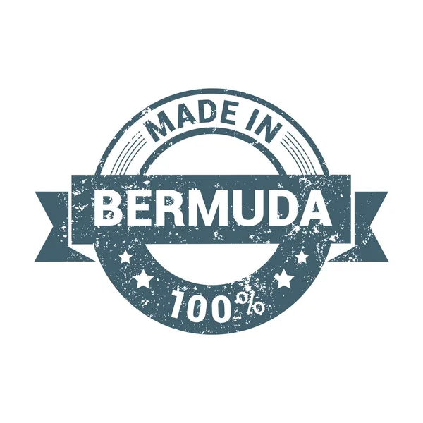 Gjort i Bermuda - runda grunge gummistämpel — Stock vektor