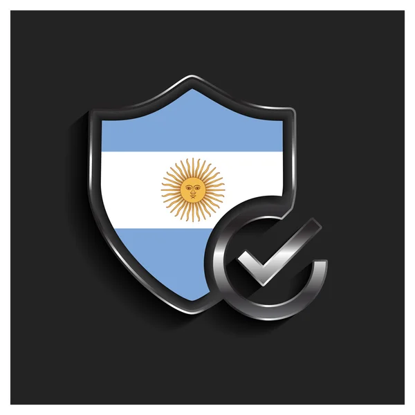 OK veiligheid schild Argentinië vlag — Stockvector
