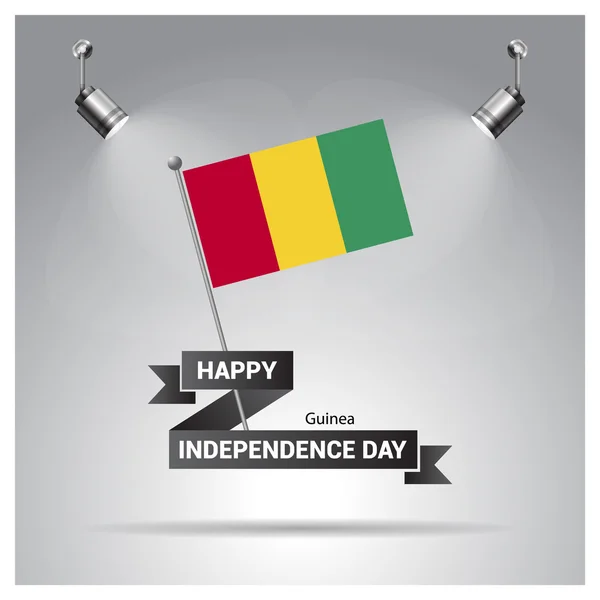 기니 독립 기념일 포스터 — 스톡 벡터