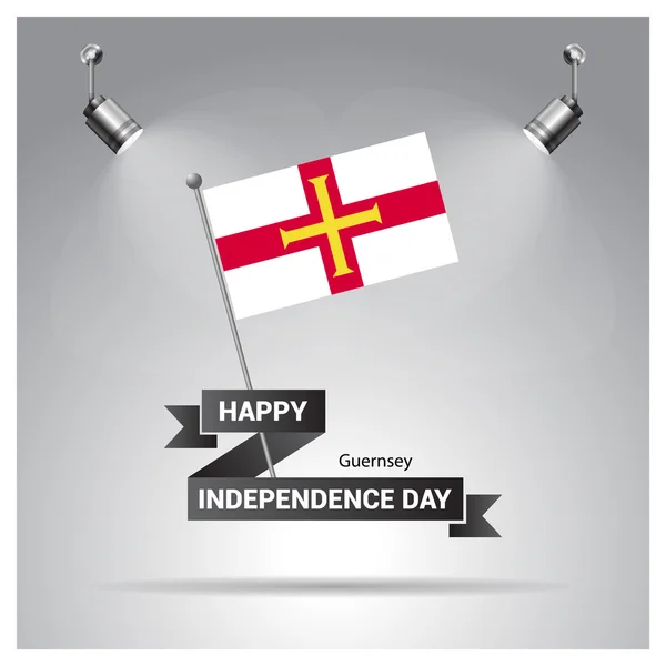 Cartel del Día de la Independencia de Guernsey — Archivo Imágenes Vectoriales