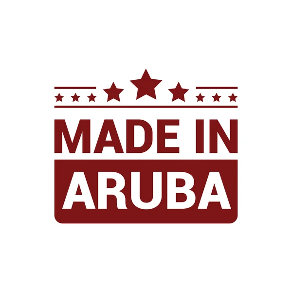 Feito em Aruba - Projeto de carimbo de borracha vermelha —  Vetores de Stock