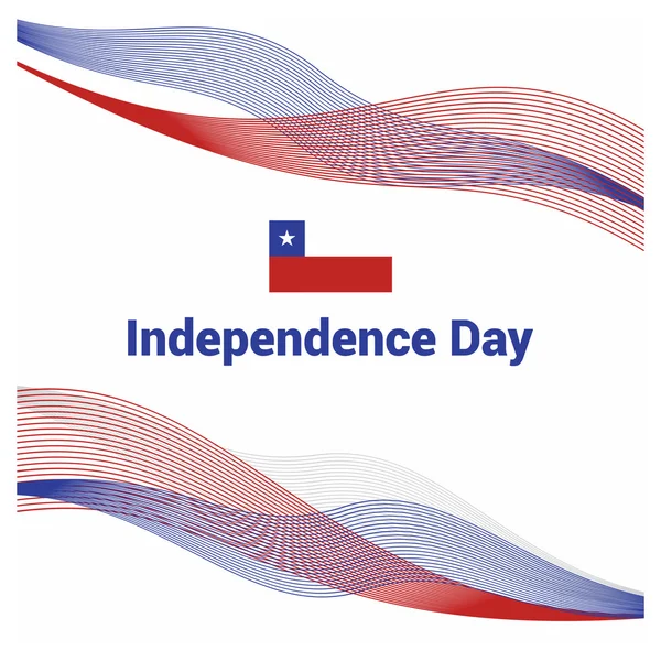 Cartão de dia de independência do Chile —  Vetores de Stock