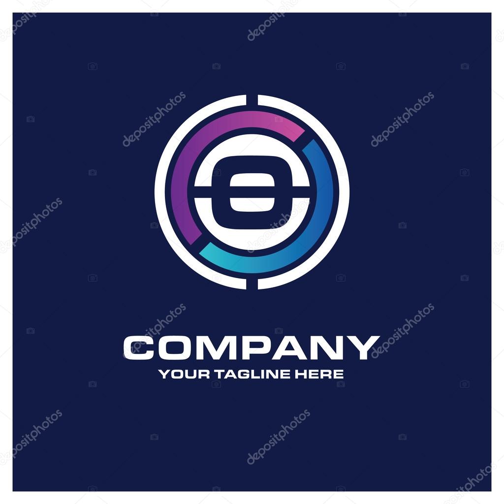O Letter logo - Creative Circle Logo - Place for Company name and tag line . Business Icon - vector illustration