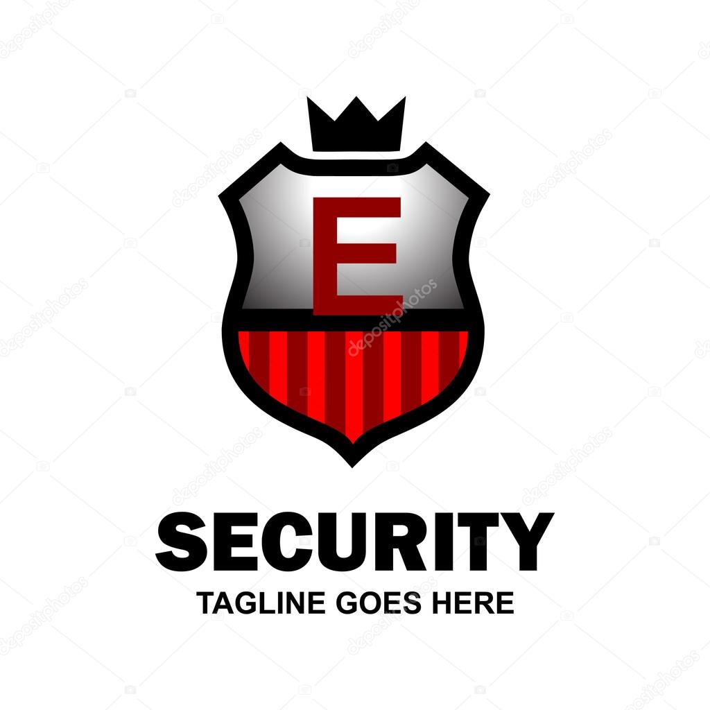King Security Logo E. Abstract secure shield logo design - various geometric shapes