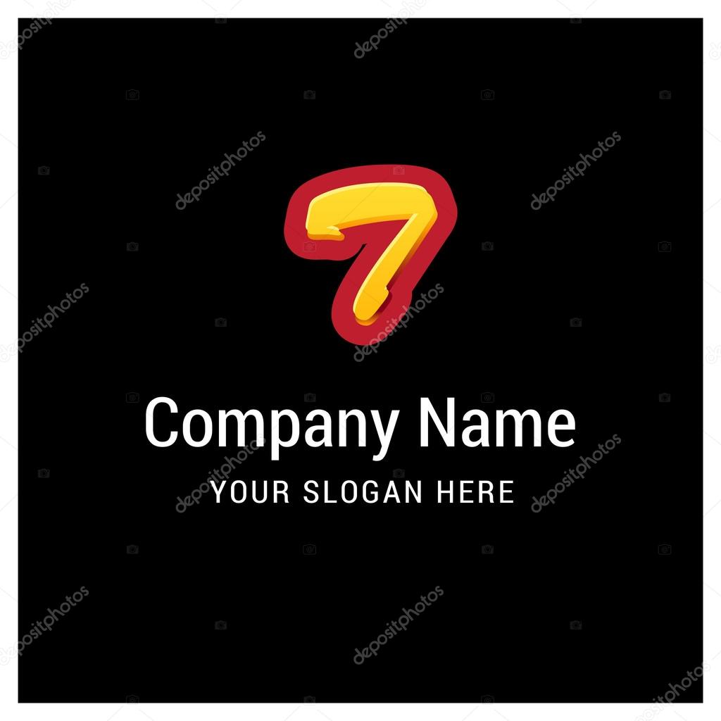 Letter 7 logo icon design | alphabet letter | Stylish Colorful typographic template elements