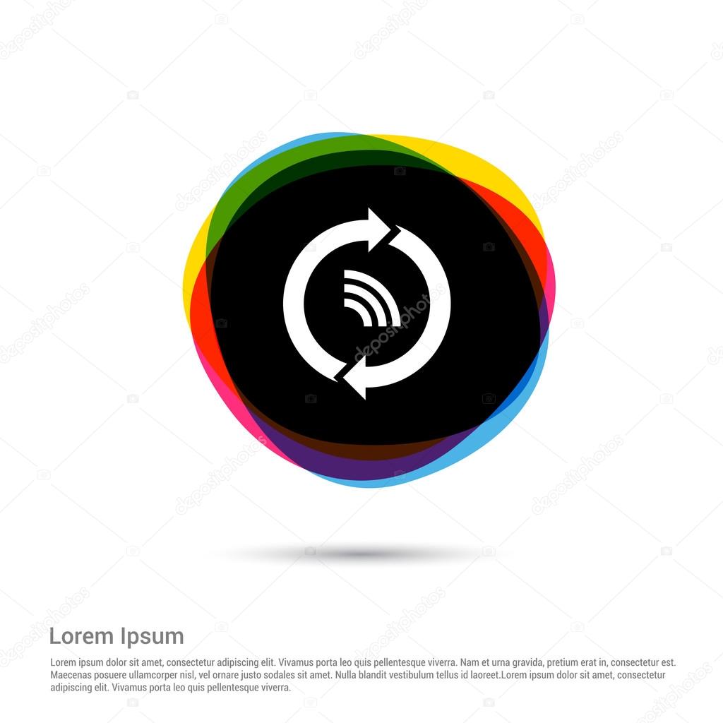 Reload arrows and wifi sign icon. vector illustration