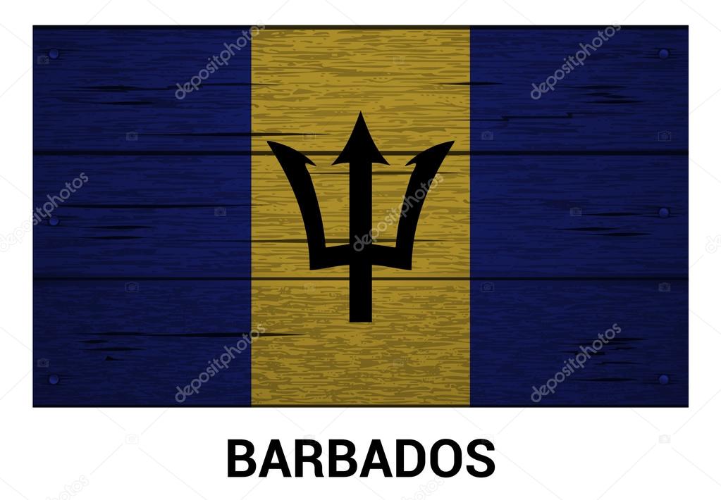 Barbados wooden flag