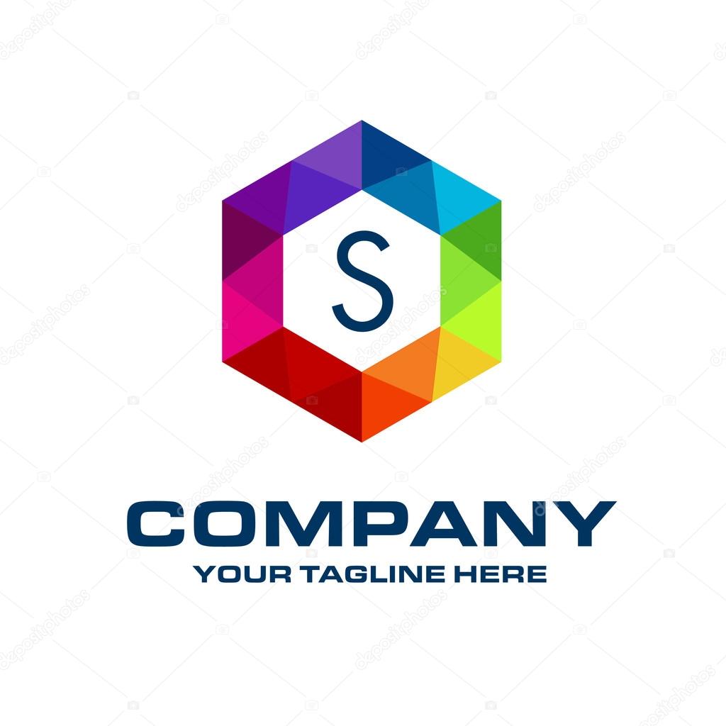 S Letter Logo Icon Mosaic Pattern Design template Element - Creative Shape Polygonal logo design - Vector illustration