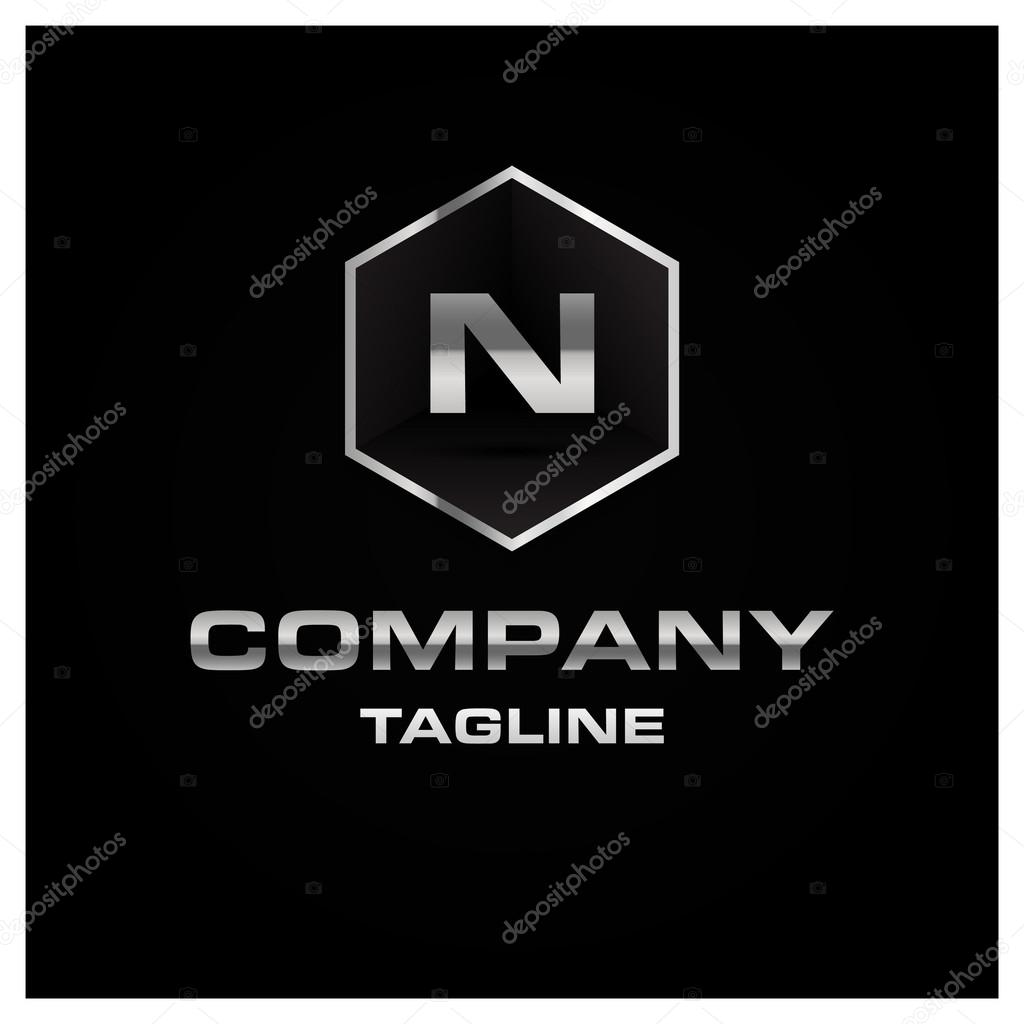 Letter N logo. Alphabet logotype vector design.