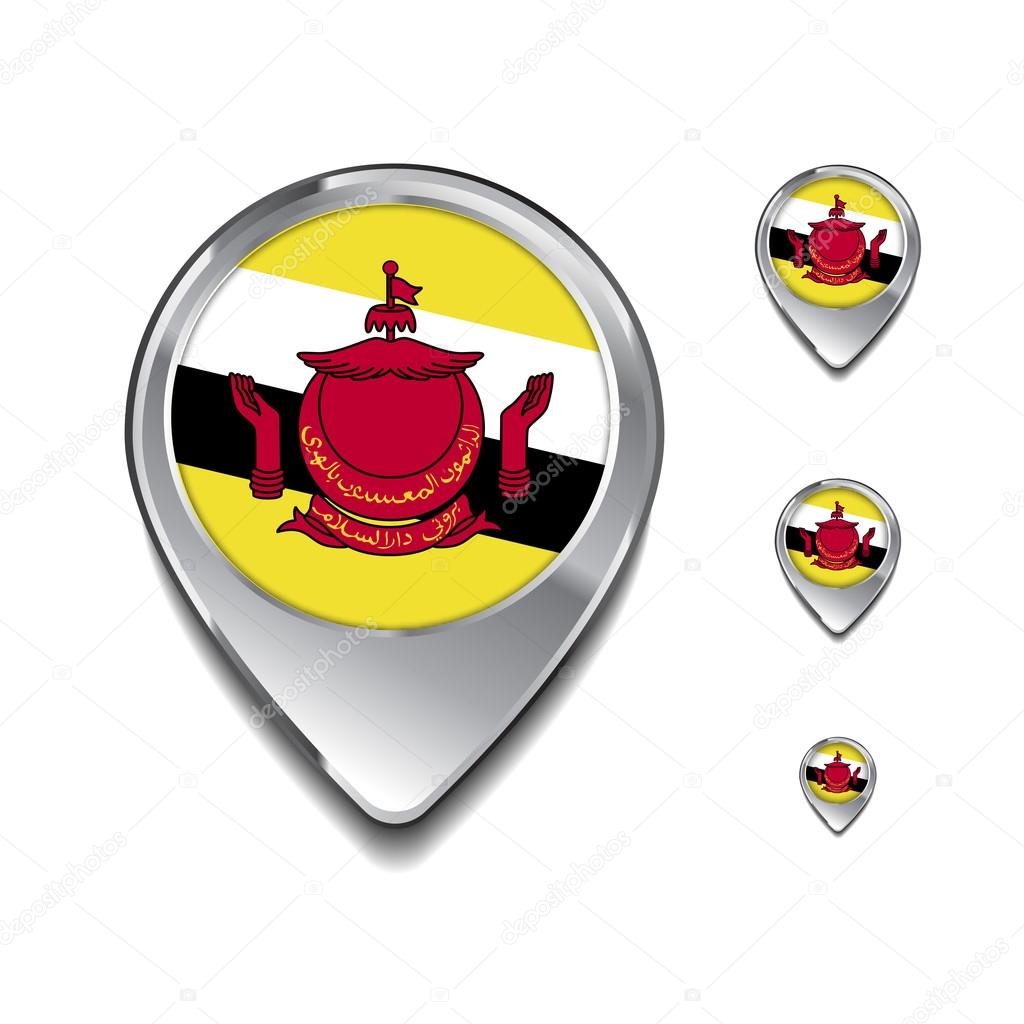 Brunei flag map pins Stock Vector Image by ©ibrandify 93718254