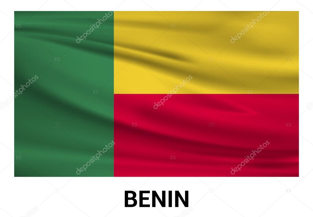 Drapeau du Bénin aux couleurs officielles Vecteur par ©ibrandify 93718618