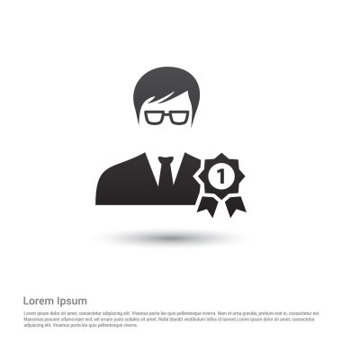 Ödülü kullanıcı simgesi rozet şeritler