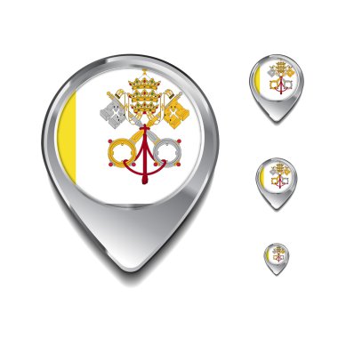 Vatikan bayrağı pin göster