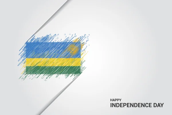 Affiche du Jour de l'indépendance du Rwanda — Image vectorielle