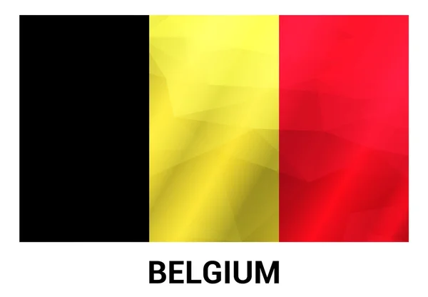 Bendera Belgia, bentuk geometris poligonal . - Stok Vektor