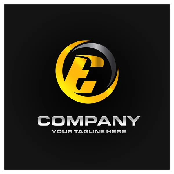 Λογότυπο επιστολή του E - το όνομα της εταιρείας — Διανυσματικό Αρχείο