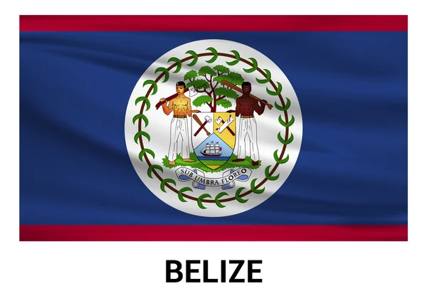 Belize flagga i officiella färger — Stock vektor