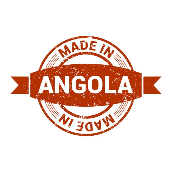Gjorde i Angola. Runda gummistämpel design — Stock vektor