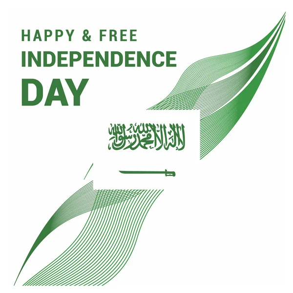 Saudiarabien Independence Day card — Stock vektor