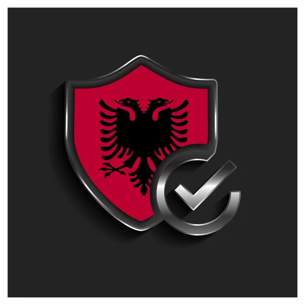 アルバニアの旗の公式色 — ストックベクタ