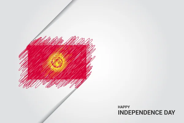 Poster Hari Kemerdekaan Kirgizstan - Stok Vektor