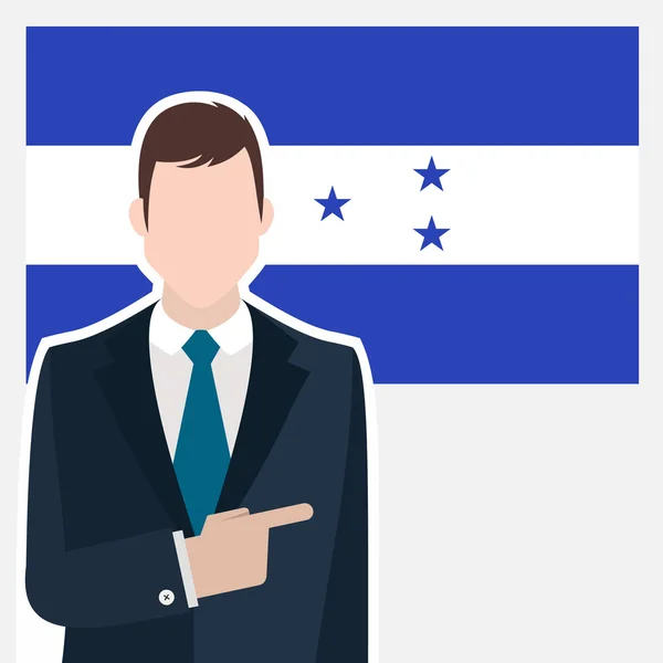 Бізнесмен з прапор Гондурасу — стоковий вектор