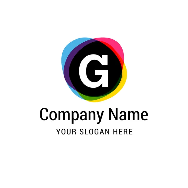 G modelo de logotipo carta — Vetor de Stock