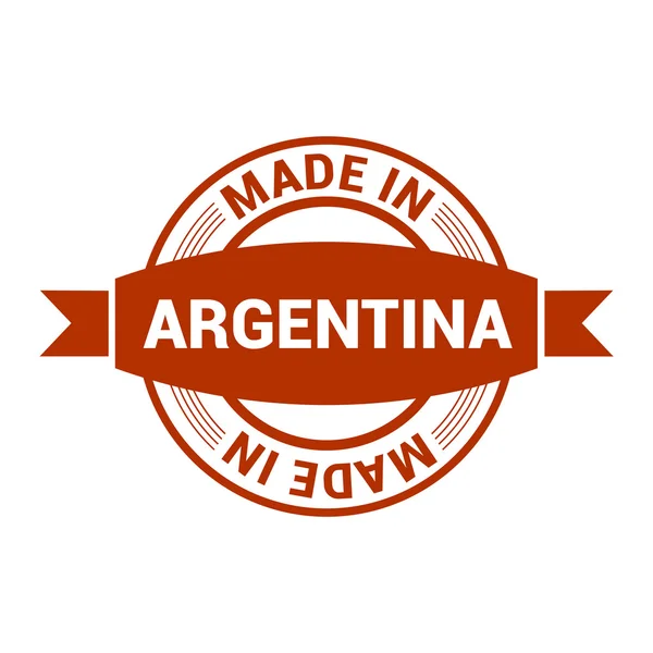 Fabriqué en Argentine. Design de timbre en caoutchouc rond — Image vectorielle