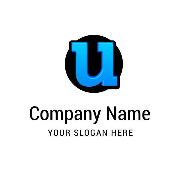 U lettera logo modello — Vettoriale Stock