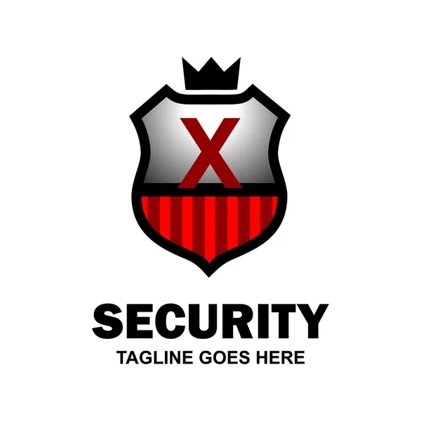 Βασιλιάς ασφαλείας λογότυπο X — Διανυσματικό Αρχείο