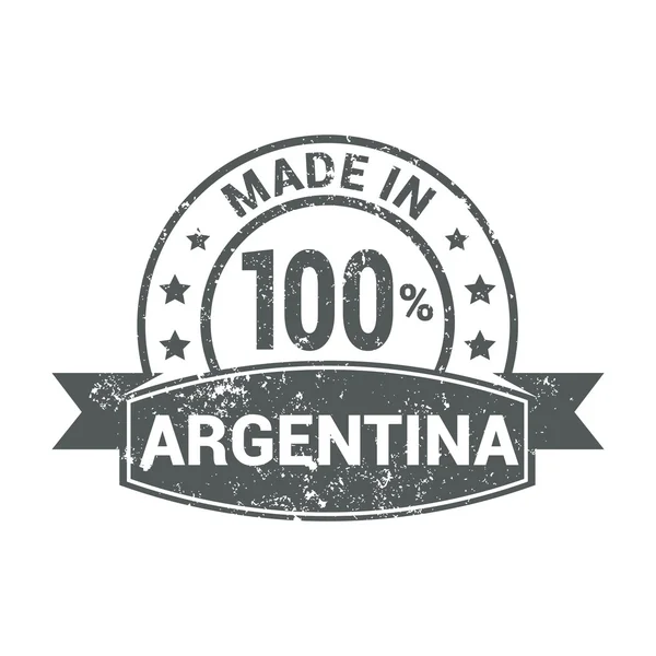 Gjorde i Argentina. Runda gummistämpel design — Stock vektor