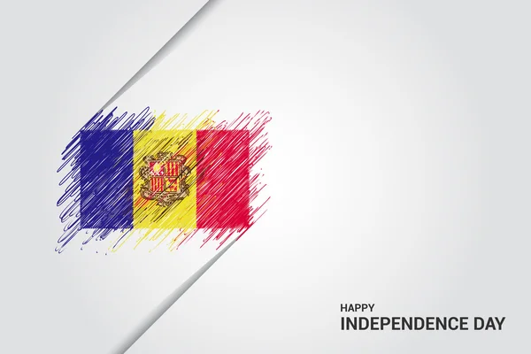 Andorra Bağımsızlık günü poster — Stok Vektör