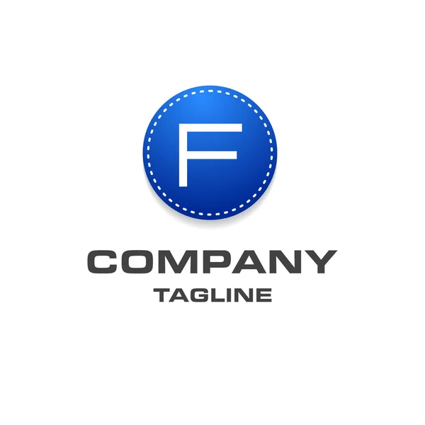 Lettre f logo, créatif Symbole bleu — Image vectorielle