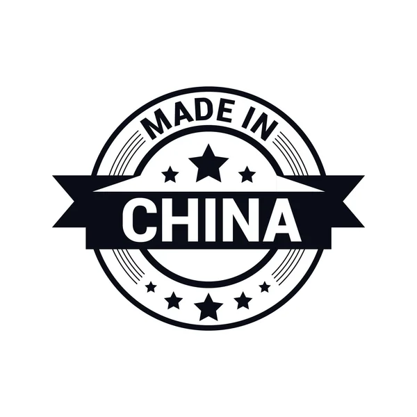Fabriqué en Chine timbre — Image vectorielle