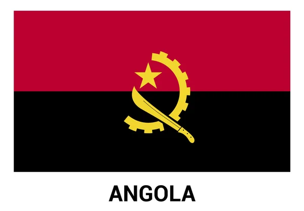 Флаг Анголы в официальных цветах — стоковый вектор