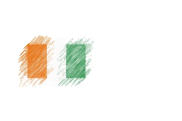 Drapeau national de la Cte d'Ivoire — Image vectorielle