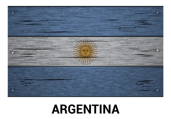 Bandera de madera Argentina — Archivo Imágenes Vectoriales