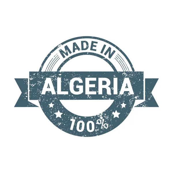 Στην Αλγερία 100%. Στρογγυλή σφραγίδα — Διανυσματικό Αρχείο