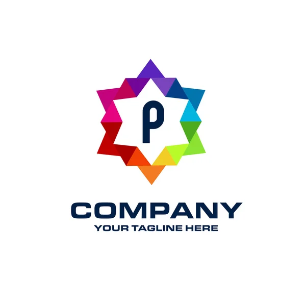 P ícone do logotipo da letra —  Vetores de Stock