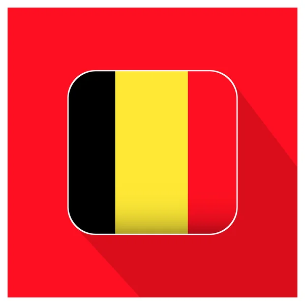 Belgium botón de bandera — Vector de stock