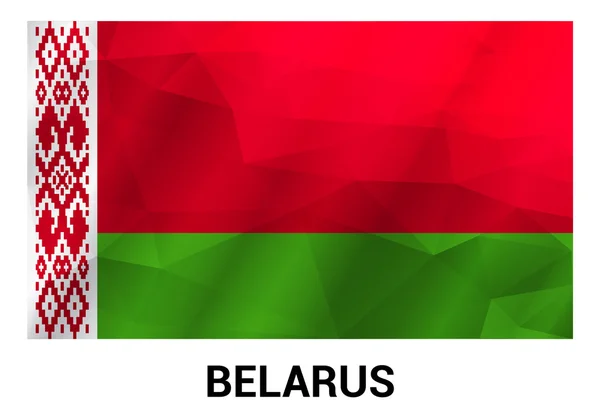 Bielorrusia Bandera, formas geométricas poligonales . — Vector de stock