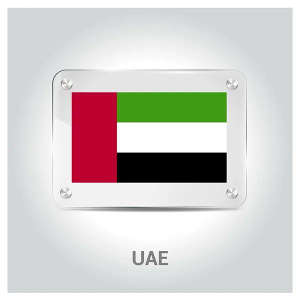 Uae flag Glasplatte — Stockvektor