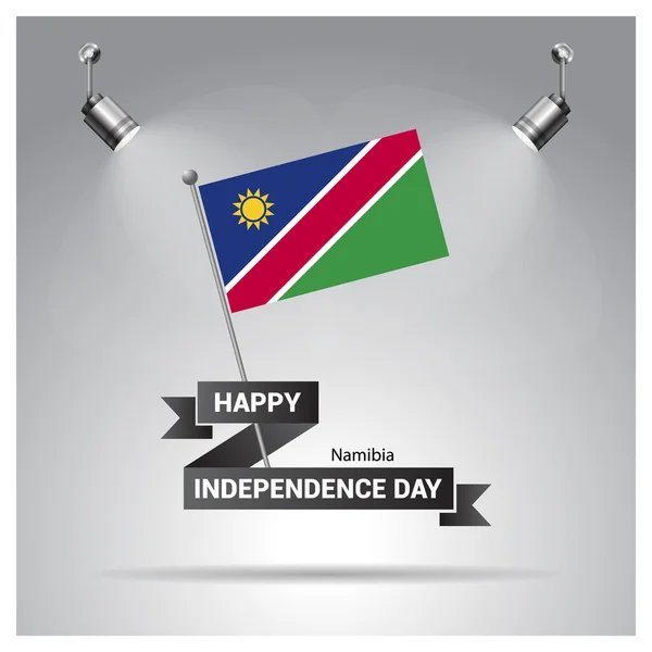 Cartaz do Dia da Independência da Namíbia — Vetor de Stock
