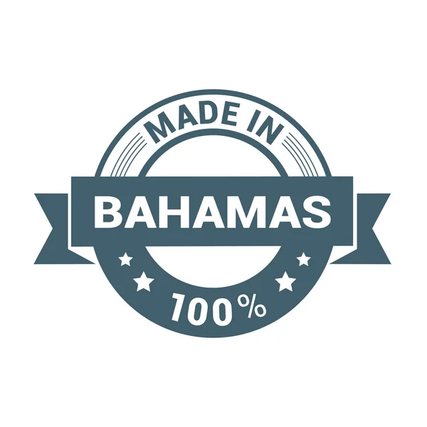 Feito em Bahamas - Projeto de carimbo de borracha redonda — Vetor de Stock