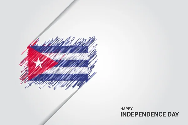 Affiche du jour de l'indépendance à Cuba — Image vectorielle