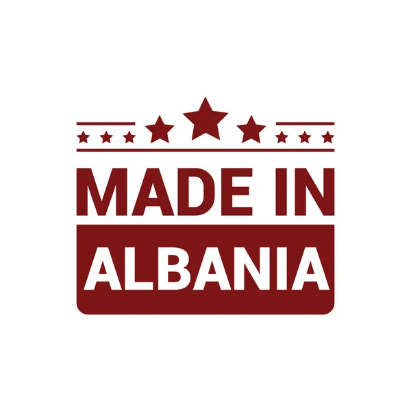 Gjorde i Albanien. stämpel — Stock vektor